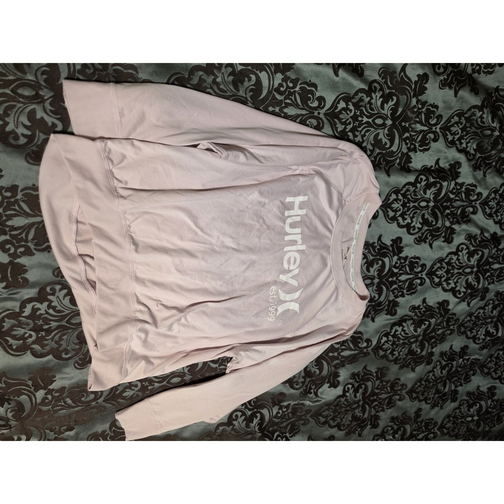 Hurley Light Pink Dolman Sleeve Sweatshirt Large
